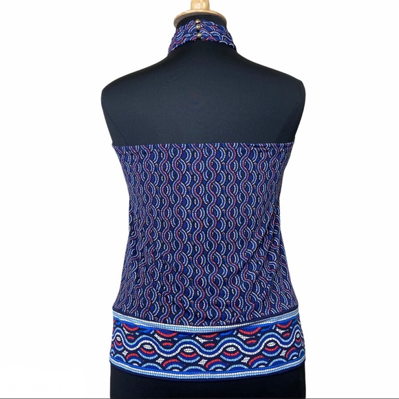 Michael Kors Large Wavy Border Halter Neck Top - Picture 4 of 9